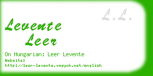 levente leer business card